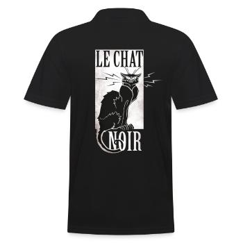 le chat noir chat noir grunge français - Polo Homme - noir - Dos - Kai (181cm)