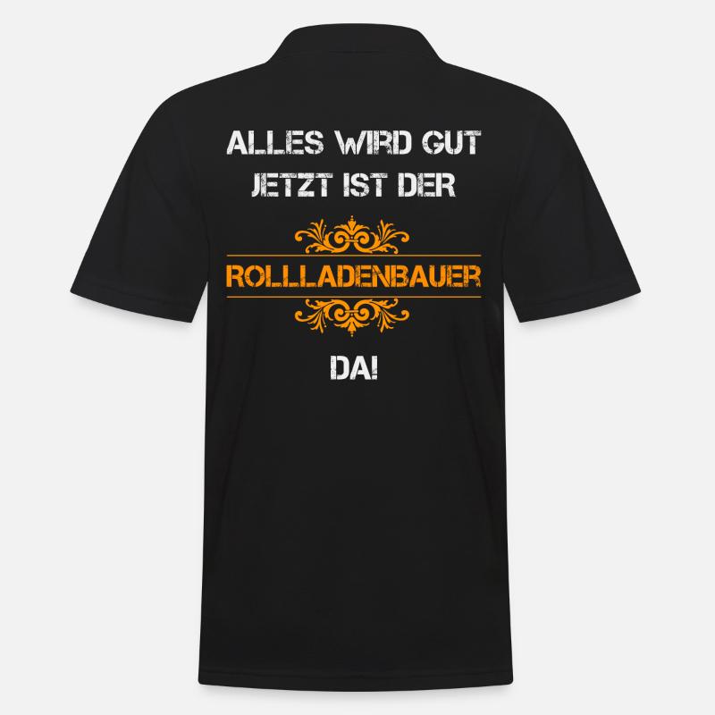 Rollladenbauer Beruf Rollladen Jalousie Handwerker - Männer Poloshirt - Schwarz