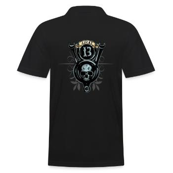 V8 Power Lucky 13 - Polo Homme - noir - Dos - Kai (181cm)
