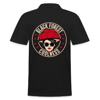 Schwarzwald Bollenhut Coolness Geschenk - Männer Poloshirt - Schwarz - Hinten - Kai (181cm)