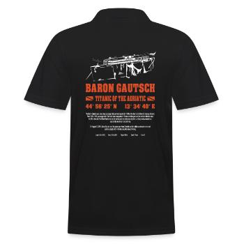 Baron Gautsch Wrack Adria Kroatien Tauchen - Männer Poloshirt - Schwarz - Hinten - Kai (181cm)