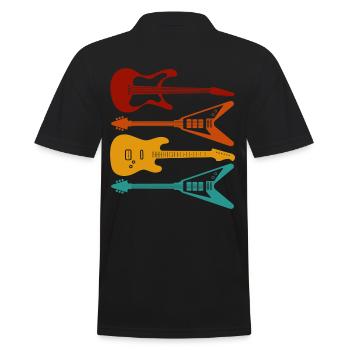 guitars - Men's Polo Shirt - black - Back - Kai (181cm)