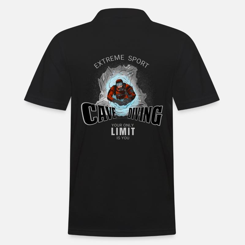 Cave Diving - Höhlentauchen - Männer Poloshirt - Schwarz