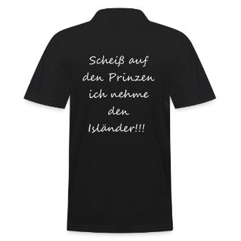 Scheiß auf den Prinzen ich nehme den Isländer - Männer Poloshirt - Schwarz - Hinten - Kai (181cm)