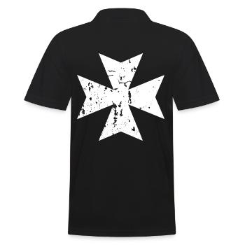 Black Templar - Männer Poloshirt - Schwarz - Hinten - Kai (181cm)