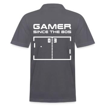 Rétro Gamer 80s - Polo Homme - charbon - Dos - Nico (186cm)