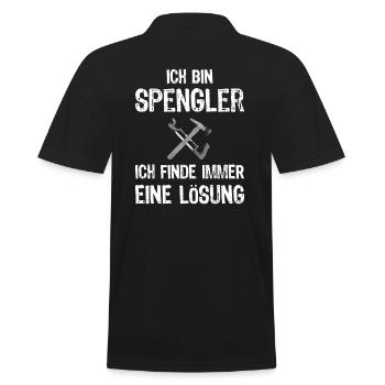 Spengler Dellendoktor Kfz Auto Beruf Lackierer - Männer Poloshirt - Schwarz - Hinten - Kai (181cm)