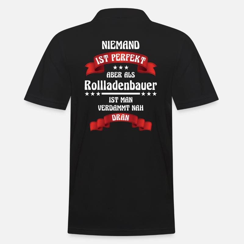 Rollladenbauer Beruf Rolladen Jalousie Handwerker - Männer Poloshirt - Schwarz