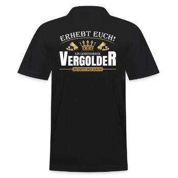 Vergolder - Männer Poloshirt - Schwarz - Hinten - Kai (181cm)