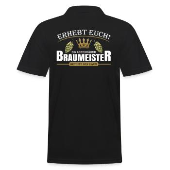Legendärer Braumeister - Männer Poloshirt - Schwarz - Hinten - Kai (181cm)