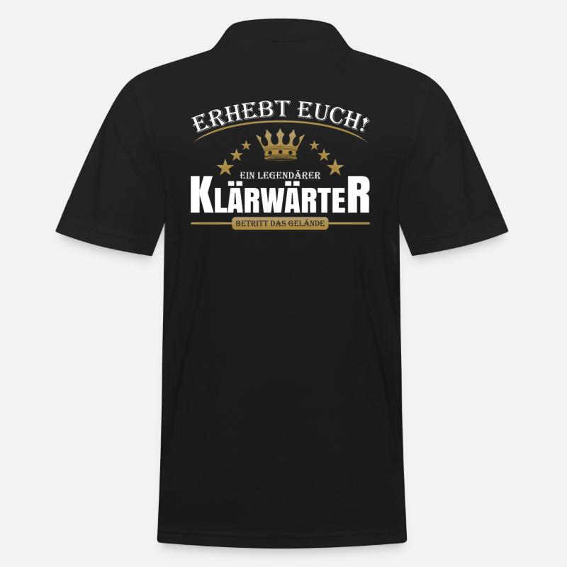 Klärwärter - Männer Poloshirt - Schwarz