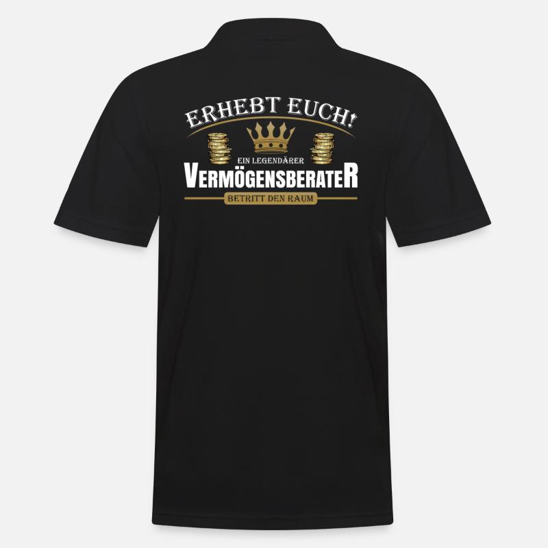 Vermögensberater - Männer Poloshirt - Schwarz
