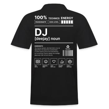 Deejay Vibes - Men's Polo Shirt - black - Back - Kai (181cm)