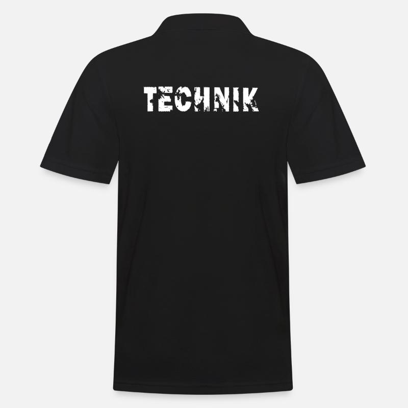 Technik - Männer Poloshirt - Schwarz