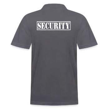 Security Bouncer - Men's Polo Shirt - charcoal grey - Back - Nico (186cm)