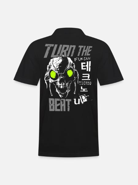 Techno battu - Polo Homme - noir