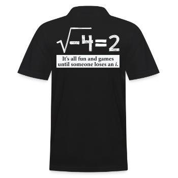 Someone Loses An i Funny Math Gift for Pi day - Polo Homme - noir - Dos - Kai (181cm)