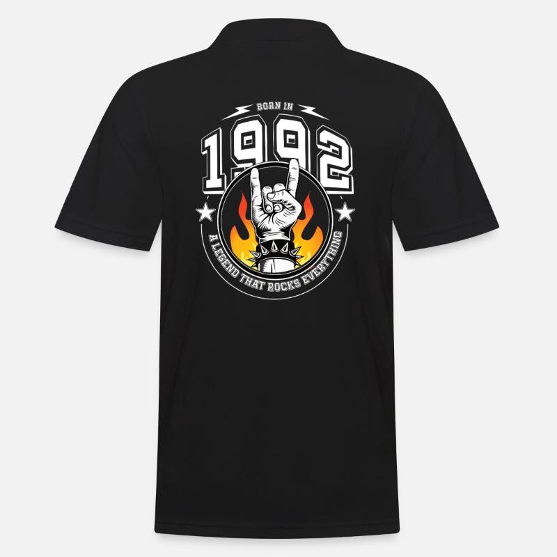 1992 Birthday, rocks everything - Men's Polo Shirt - black