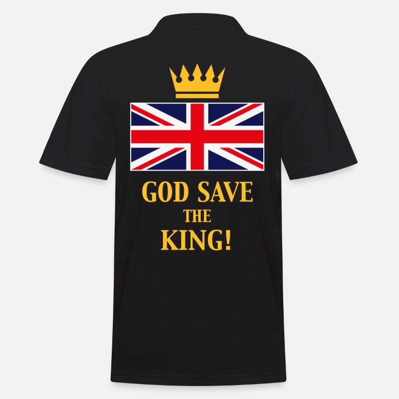 God Save The King! (England / Great Britain / 4C) - Männer Poloshirt - Schwarz
