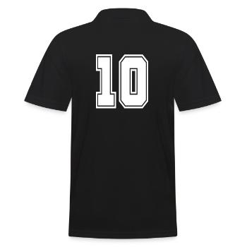 10 numéro de maillot numéro de football de football de style universitaire - Polo Homme - noir - Dos - Kai (181cm)