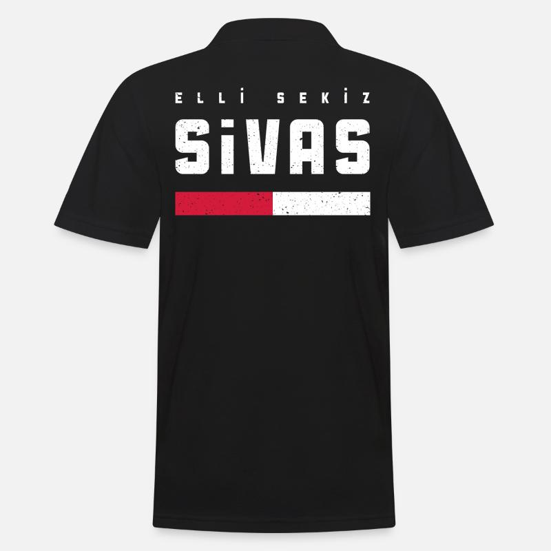 Sivas 58 - Männer Poloshirt - Schwarz