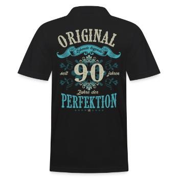 seit 90 Jahren lebende legende geschenk zum 90 - Männer Poloshirt - Schwarz - Hinten - Kai (181cm)
