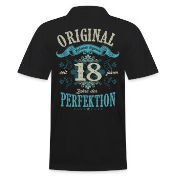 seit 18 Jahren lebende legende geschenk zum 18 - Männer Poloshirt - Schwarz - Hinten - Kai (181cm)