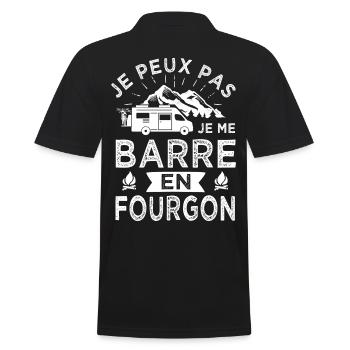 je peux pas barre en fourgon camping car - Polo Homme - noir - Dos - Kai (181cm)