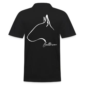 BULLTERRIER Profil Wilsigns - Männer Poloshirt - Schwarz - Hinten - Kai (181cm)