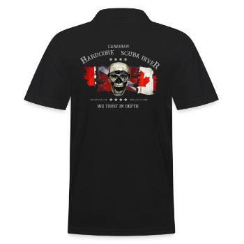 Taucher Canadian Extreme Diver - Kanada - Männer Poloshirt - Schwarz - Hinten - Kai (181cm)