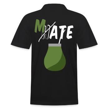 Don't hate, drink Mate - Men's Polo Shirt - black - Back - Kai (181cm)