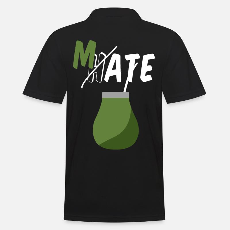 Don't hate, drink Mate - Men's Polo Shirt - black