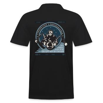 Unterwasserfotograf Tauchen - Männer Poloshirt - Schwarz - Hinten - Kai (181cm)