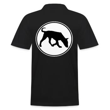 Hund Hunde Mantrailer Agility Spürhund - Männer Poloshirt - Schwarz - Hinten - Kai (181cm)