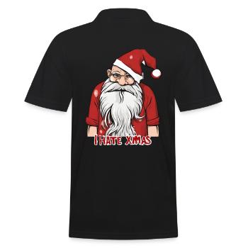 Je déteste Noël Saint-Nicolas Cadeaux Vacances - Polo Homme - noir - Dos - Kai (181cm)