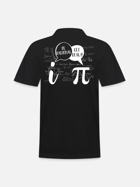 Lover Pi Day 2019 Be Rational Get Real - Männer Poloshirt - Schwarz