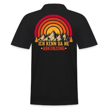 Ich Kenn Da Ne Abkürzung Wanderung Wandern - Männer Poloshirt - Schwarz - Hinten - Kai (181cm)
