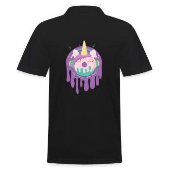 Unicorn Licorne Donut Musique Écouter Listes Music - Polo Homme - noir - Dos - Kai (181cm)