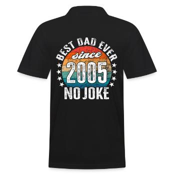 Meilleur papa du monde depuis 2005 No Fake - Polo Homme - noir - Dos - Kai (181cm)