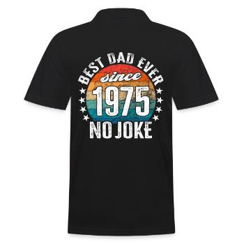 Meilleur père du monde depuis 1975 No Joke - Polo Homme - noir - Dos - Kai (181cm)