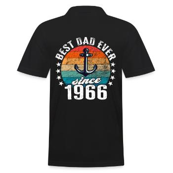 Meilleur père du monde depuis 1966 présentateur - Polo Homme - noir - Dos - Kai (181cm)