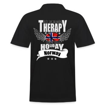 no therapy Norway - Men's Polo Shirt - black - Back - Kai (181cm)