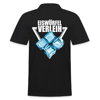 Eiswürfel Verleih - Männer Poloshirt - Schwarz - Hinten - Kai (181cm)