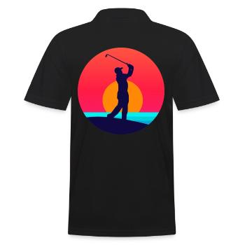 golf - Men's Polo Shirt - black - Back - Kai (181cm)