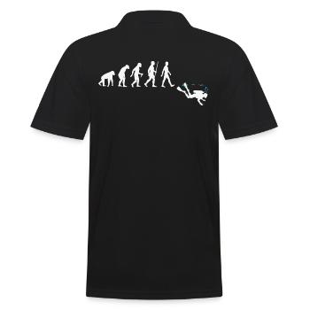 Evolution Of Tauchen - Funny Scuba Diving Gift - Männer Poloshirt - Schwarz - Hinten - Kai (181cm)