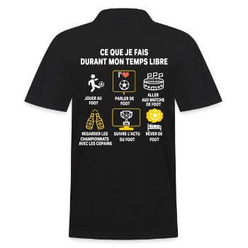 Football supporter Joueur Cadeau Humour foot - Polo Homme - noir - Dos - Kai (181cm)