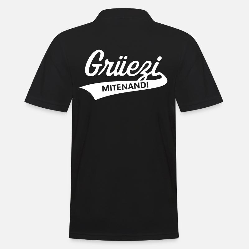 Grüezi Mitenand! (Schweiz / Schwizerdütsch) - Männer Poloshirt - Schwarz