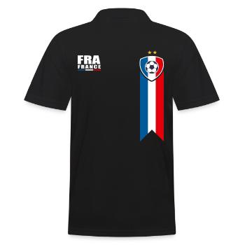 France championnat d europe football équipe france - Polo Homme - noir - Dos - Kai (181cm)