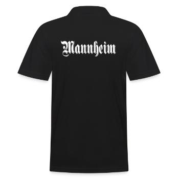 Mannheim - Männer Poloshirt - Schwarz - Hinten - Kai (181cm)