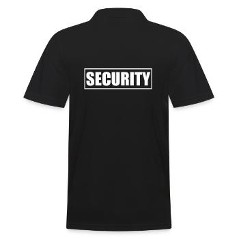 Security security service security service bouncer - Men's Polo Shirt - black - Back - Kai (181cm)